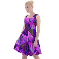 Triangular-shapes-background Knee Length Skater Dress