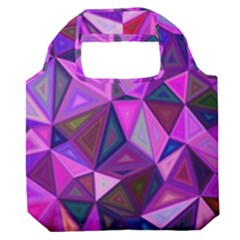 Triangular-shapes-background Premium Foldable Grocery Recycle Bag by Wegoenart