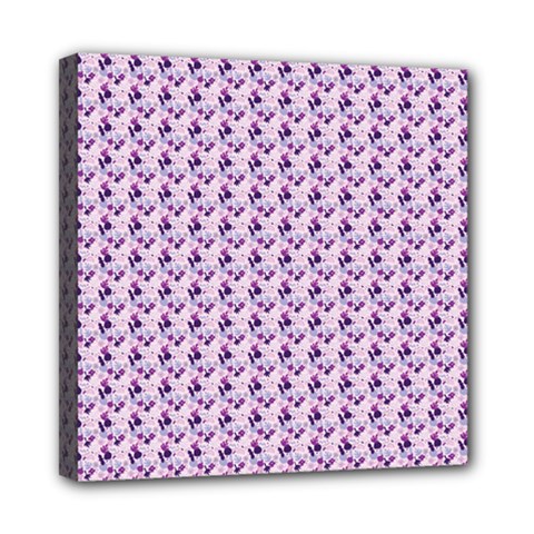 Purple Design Mini Canvas 8  X 8  (stretched) by designsbymallika