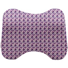 Purple Design Head Support Cushion by designsbymallika