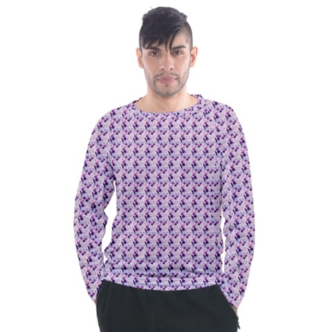 Purple Design Men s Long Sleeve Raglan Tee by designsbymallika