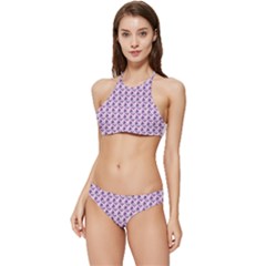 Purple Design Banded Triangle Bikini Set by designsbymallika