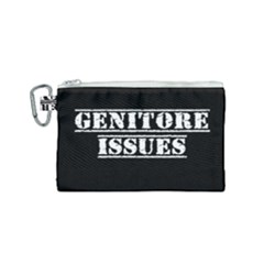 Genitore Issues  Canvas Cosmetic Bag (small) by ConteMonfrey