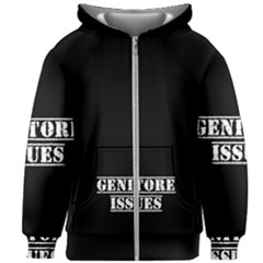 Genitore Issues  Kids  Zipper Hoodie Without Drawstring by ConteMonfrey