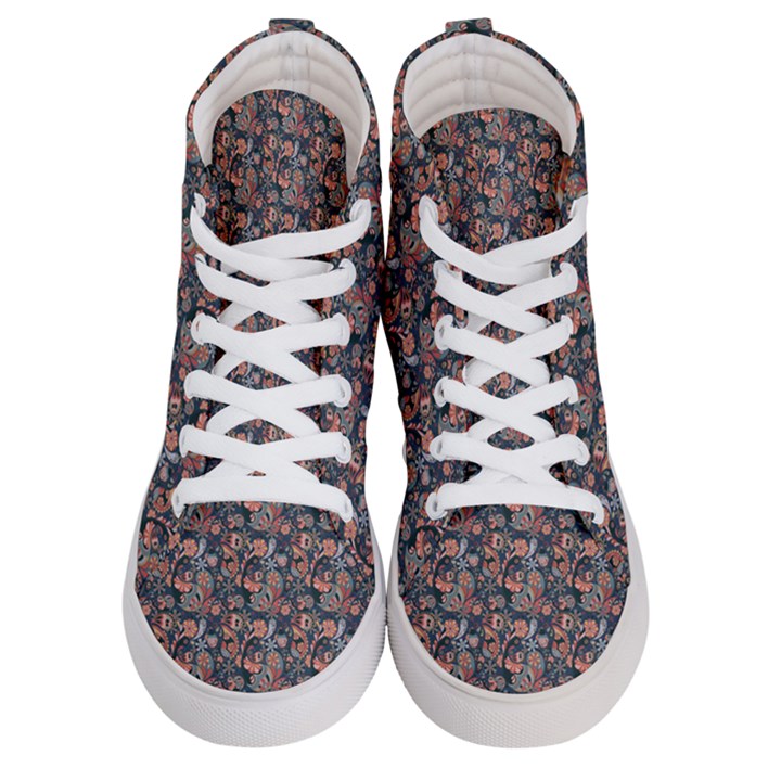 Paisley Pattern Women s Hi-Top Skate Sneakers