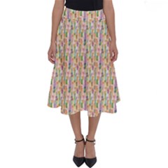 Water Color Pattern Perfect Length Midi Skirt by designsbymallika