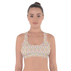 Water Color Pattern Cross Back Sports Bra by designsbymallika