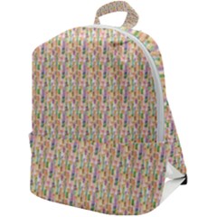 Water Color Pattern Zip Up Backpack by designsbymallika