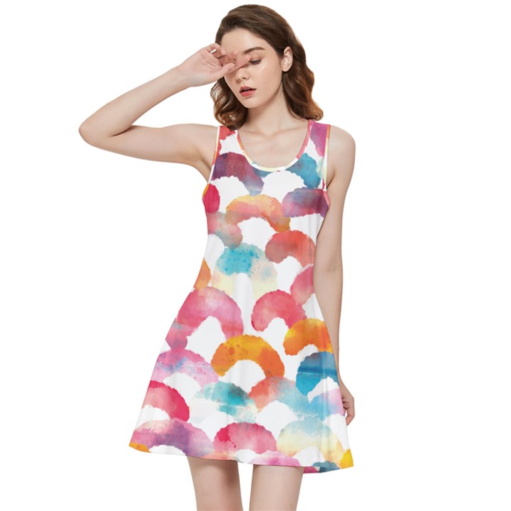 Rainbow Pattern Inside Out Racerback Dress