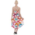 Rainbow Pattern High-Low Halter Chiffon Dress  View2