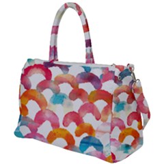 Rainbow Pattern Duffel Travel Bag by designsbymallika