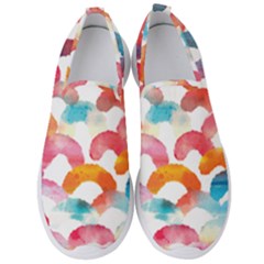 Rainbow Pattern Men s Slip On Sneakers by designsbymallika