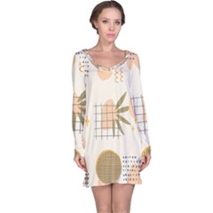 Abstract Art Long Sleeve Nightdress by designsbymallika