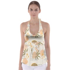 Abstract Art Babydoll Tankini Top by designsbymallika