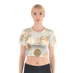 Abstract Art Cotton Crop Top by designsbymallika