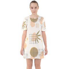 Abstract Art Sixties Short Sleeve Mini Dress by designsbymallika