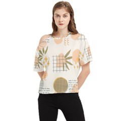 Abstract Art One Shoulder Cut Out Tee by designsbymallika