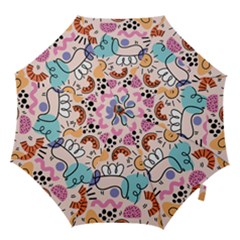 Abstract Doodle Pattern Hook Handle Umbrellas (small) by designsbymallika