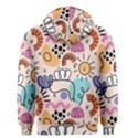 Abstract Doodle Pattern Men s Zipper Hoodie View2