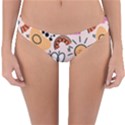 Abstract Doodle Pattern Reversible Hipster Bikini Bottoms View1