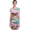 Abstract Doodle Pattern Classic Sleeveless Midi Dress View1