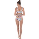 Abstract Doodle Pattern Bandaged Up Bikini Set  View2