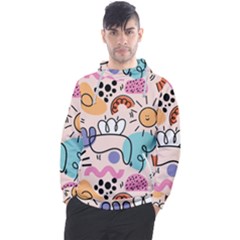 Abstract Doodle Pattern Men s Pullover Hoodie by designsbymallika