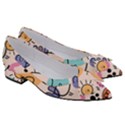 Abstract Doodle Pattern Women s Bow Heels View3