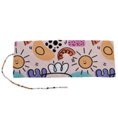 Abstract Doodle Pattern Roll Up Canvas Pencil Holder (s) by designsbymallika