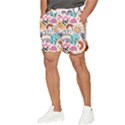 Abstract Doodle Pattern Men s Runner Shorts View3