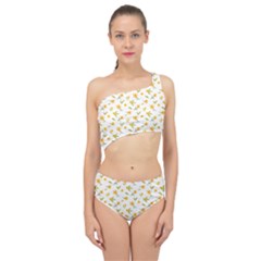 Cute Flower Design Spliced Up Two Piece Swimsuit by designsbymallika