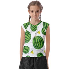 Watermelon Fruit Kids  Raglan Cap Sleeve Tee by ConteMonfrey