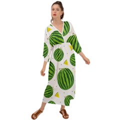 Watermelon Fruit Grecian Style  Maxi Dress by ConteMonfrey