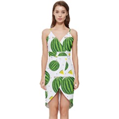 Watermelon Fruit Wrap Frill Dress by ConteMonfrey