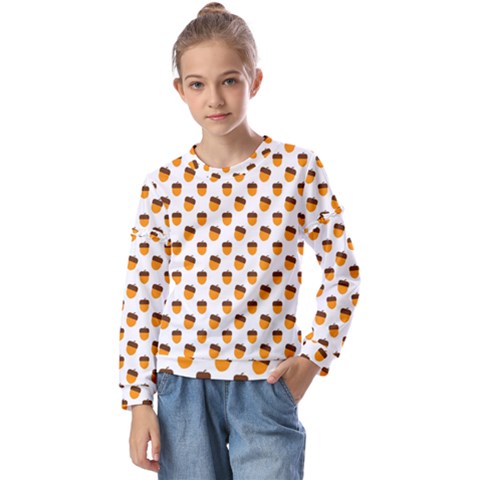 That`s Nuts   Kids  Long Sleeve Tee With Frill  by ConteMonfrey