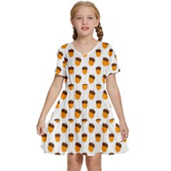 That`s Nuts   Kids  Short Sleeve Tiered Mini Dress by ConteMonfrey