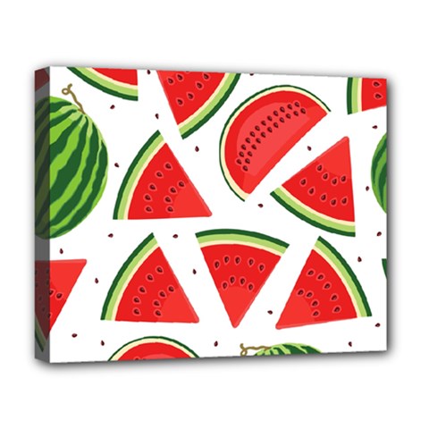 Watermelon Cuties White Deluxe Canvas 20  X 16  (stretched) by ConteMonfrey