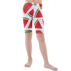 Watermelon Cuties White Kids  Mid Length Swim Shorts by ConteMonfrey