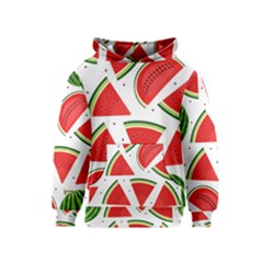 Watermelon Cuties White Kids  Pullover Hoodie by ConteMonfrey