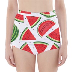 Watermelon Cuties White High-waisted Bikini Bottoms by ConteMonfrey