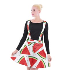 Watermelon Cuties White Suspender Skater Skirt by ConteMonfrey