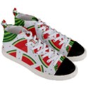 Watermelon Cuties White Men s Mid-Top Canvas Sneakers View3