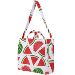 Watermelon Cuties White Square Shoulder Tote Bag by ConteMonfrey