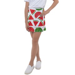 Watermelon Cuties White Kids  Tennis Skirt by ConteMonfrey