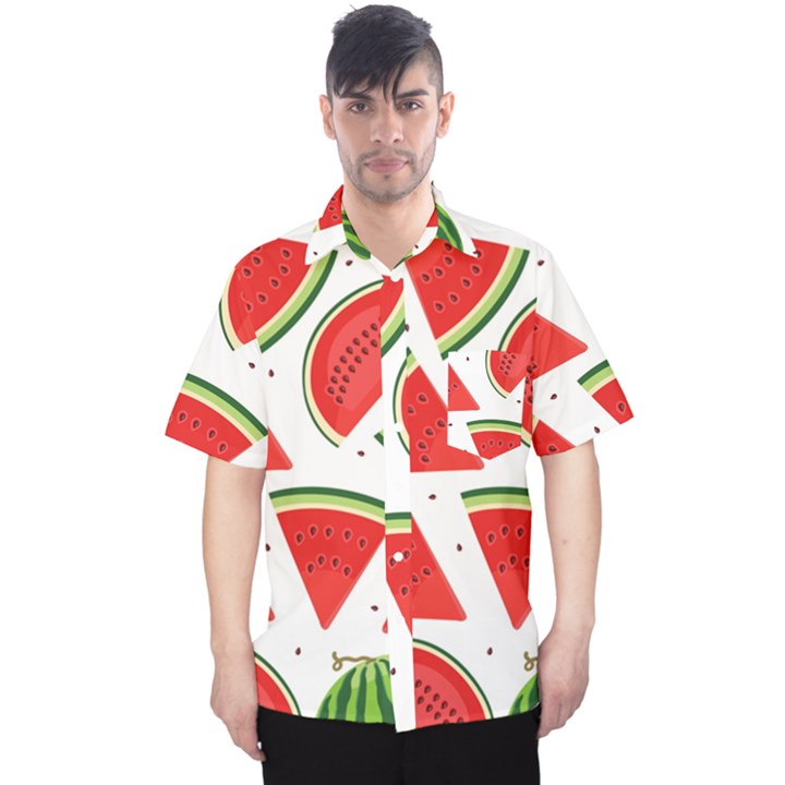 Watermelon Cuties White Men s Hawaii Shirt