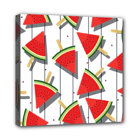 Watermelon Popsicle   Mini Canvas 8  X 8  (stretched) by ConteMonfrey