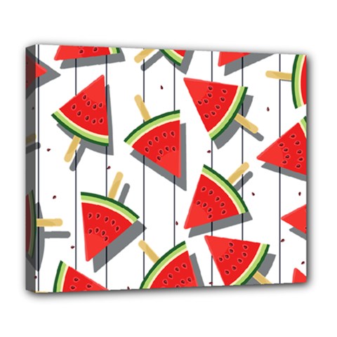 Watermelon Popsicle   Deluxe Canvas 24  X 20  (stretched) by ConteMonfrey