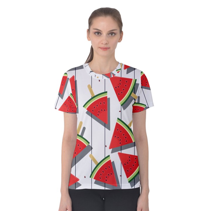 Watermelon Popsicle   Women s Cotton Tee