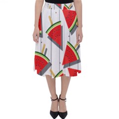 Watermelon Popsicle   Classic Midi Skirt by ConteMonfrey