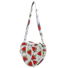 Watermelon Popsicle   Heart Shoulder Bag